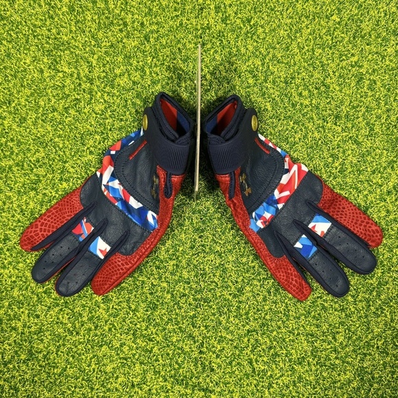 Under Armour UA Bryce Harper Pro Size Large USA Freedom Baseball Batting Gloves - Picture 2 of 6